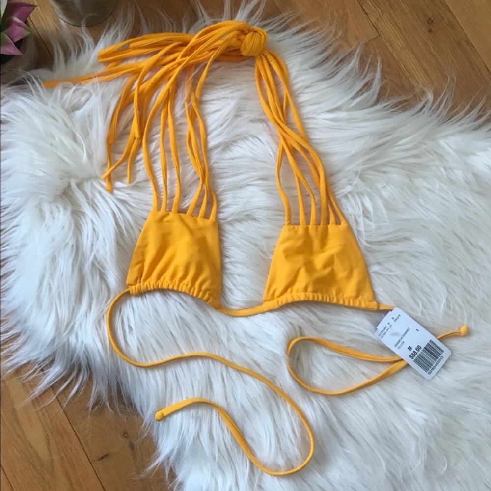 NWT Stone Fox Yellow Natasha Bikini top